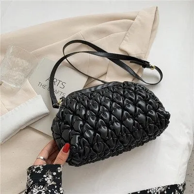 New Style Weave Soft PU Leather Small Crossbody Bags for Women 2021 Solid Color Shoulder Purses and Handbags Travel Trends