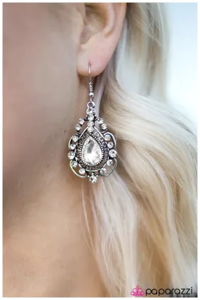Paparazzi Earring ~ Dancing With The Stars  - White