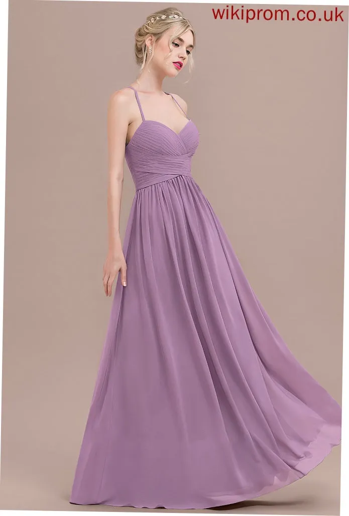 Patsy A-Line Prom Dresses Floor-Length Chiffon With Ruffle Sweetheart