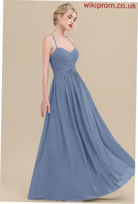 Patsy A-Line Prom Dresses Floor-Length Chiffon With Ruffle Sweetheart