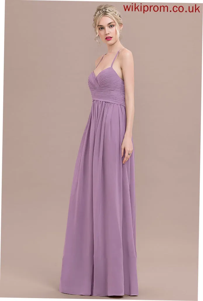 Patsy A-Line Prom Dresses Floor-Length Chiffon With Ruffle Sweetheart