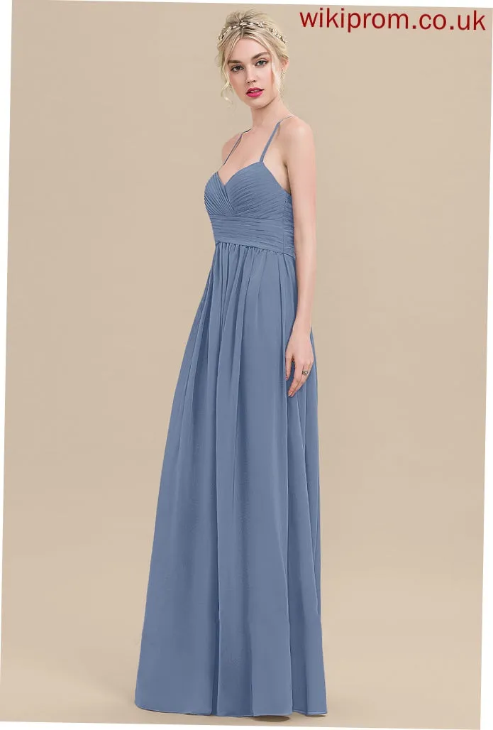 Patsy A-Line Prom Dresses Floor-Length Chiffon With Ruffle Sweetheart