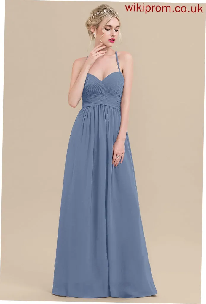 Patsy A-Line Prom Dresses Floor-Length Chiffon With Ruffle Sweetheart
