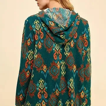 Plus Size Simple Retro Print Soft Hoodie