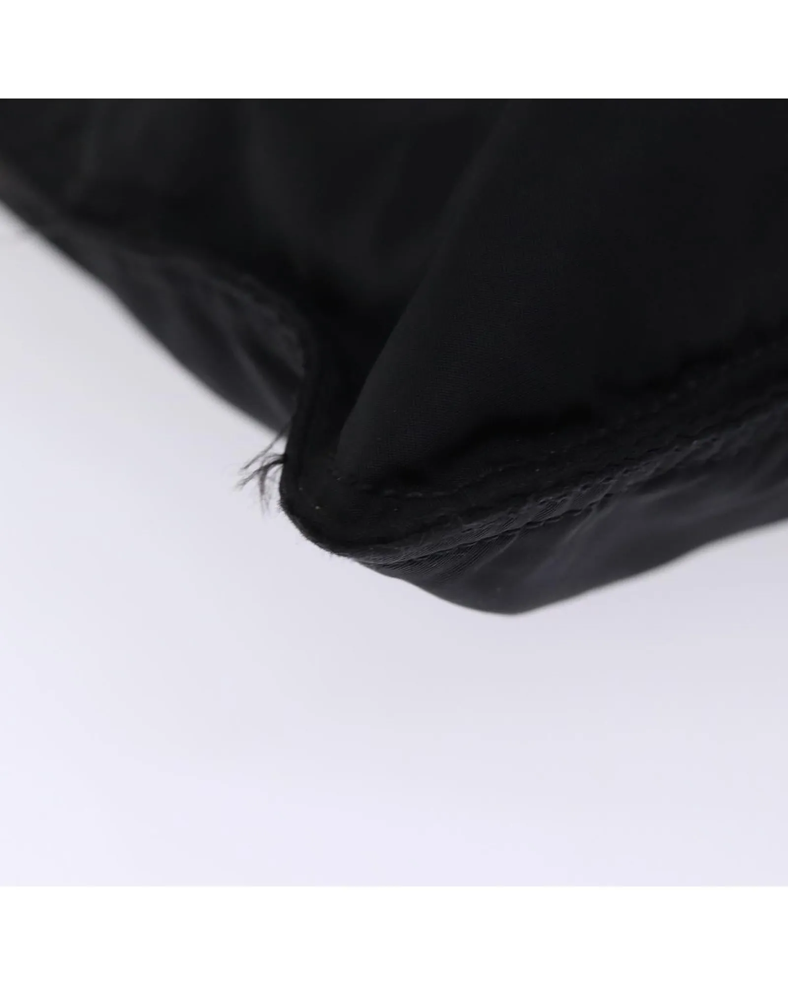 PRADA Black Nylon Tote Bag with Leather Trim