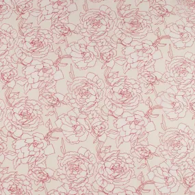 Printed Burnout Organza - JACQUELINE - Cherry