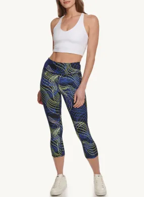 Printed High Waist Cropped 21" Tight With Pockets