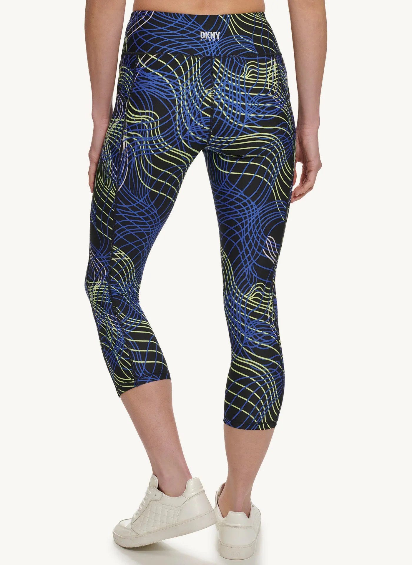 Printed High Waist Cropped 21" Tight With Pockets
