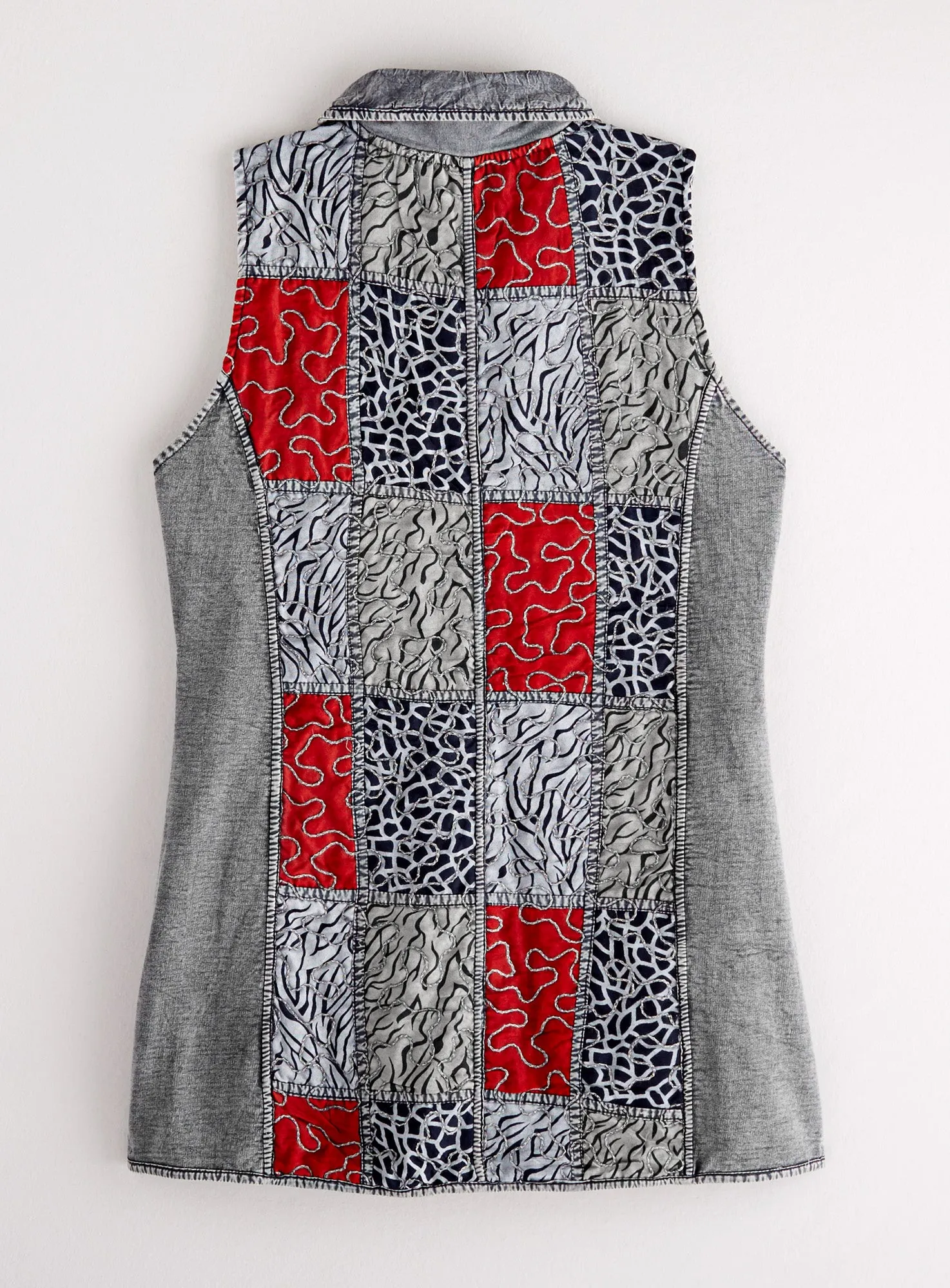 Reversible River Top-Stitched Vest