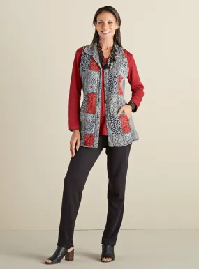 Reversible River Top-Stitched Vest