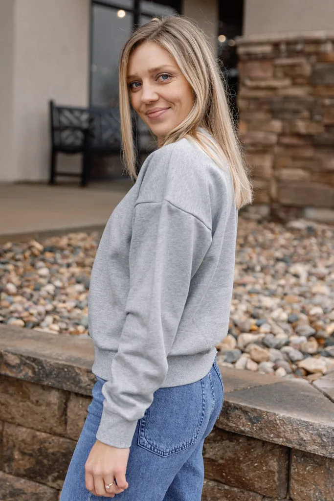 Rhinestone Bow Sweatshirt