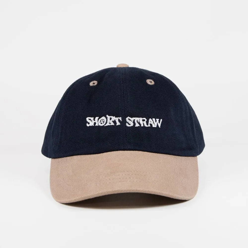 Short Straw 'Logo' 6 Panel Cap (Navy / Taupe)