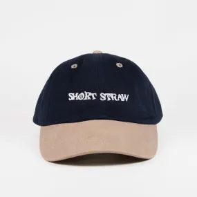 Short Straw 'Logo' 6 Panel Cap (Navy / Taupe)