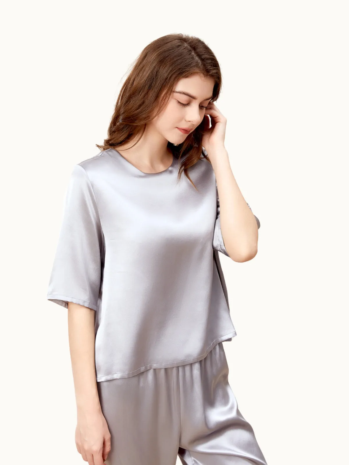 Silk Pullover Pajama Set
