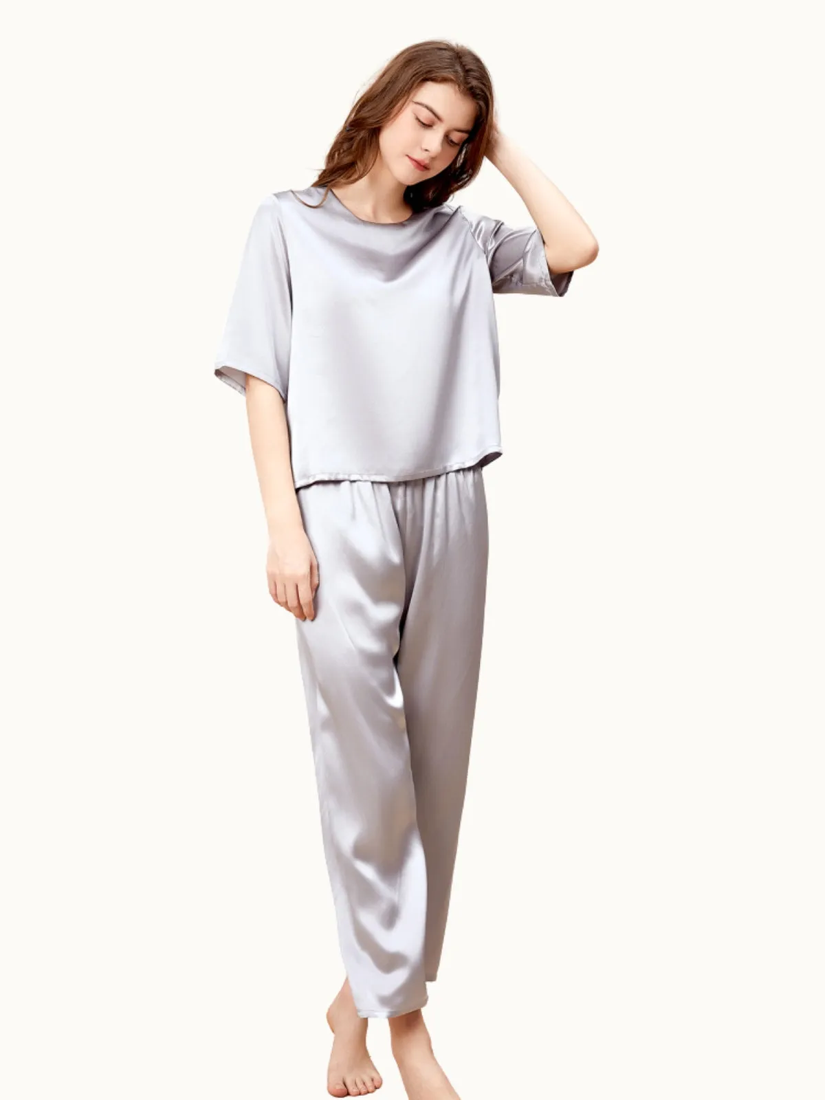 Silk Pullover Pajama Set