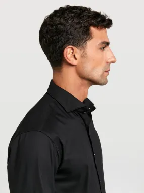 Slim fit k-easy black edition textured comfort formal shirt