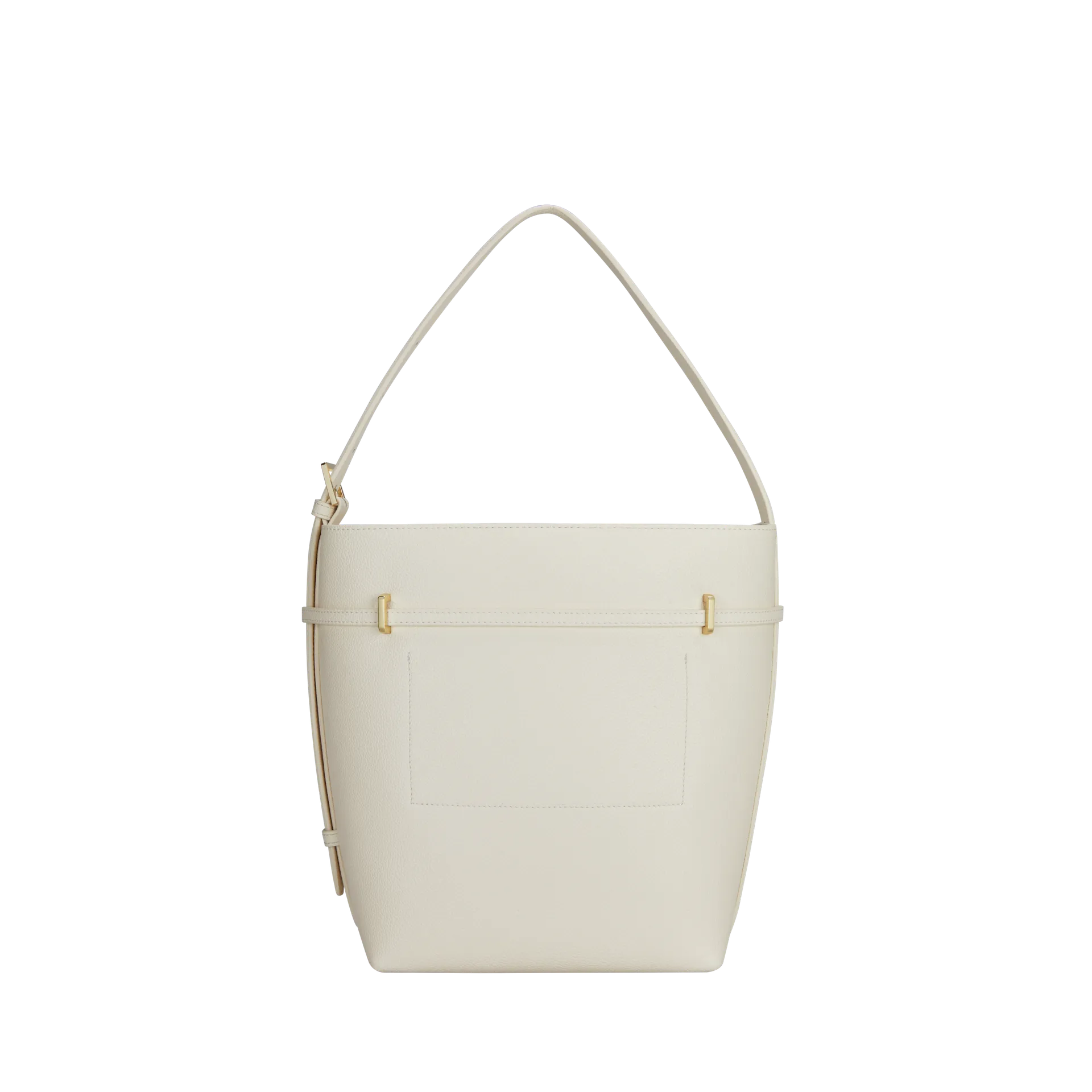 Small Ivory Belted Tote Bag