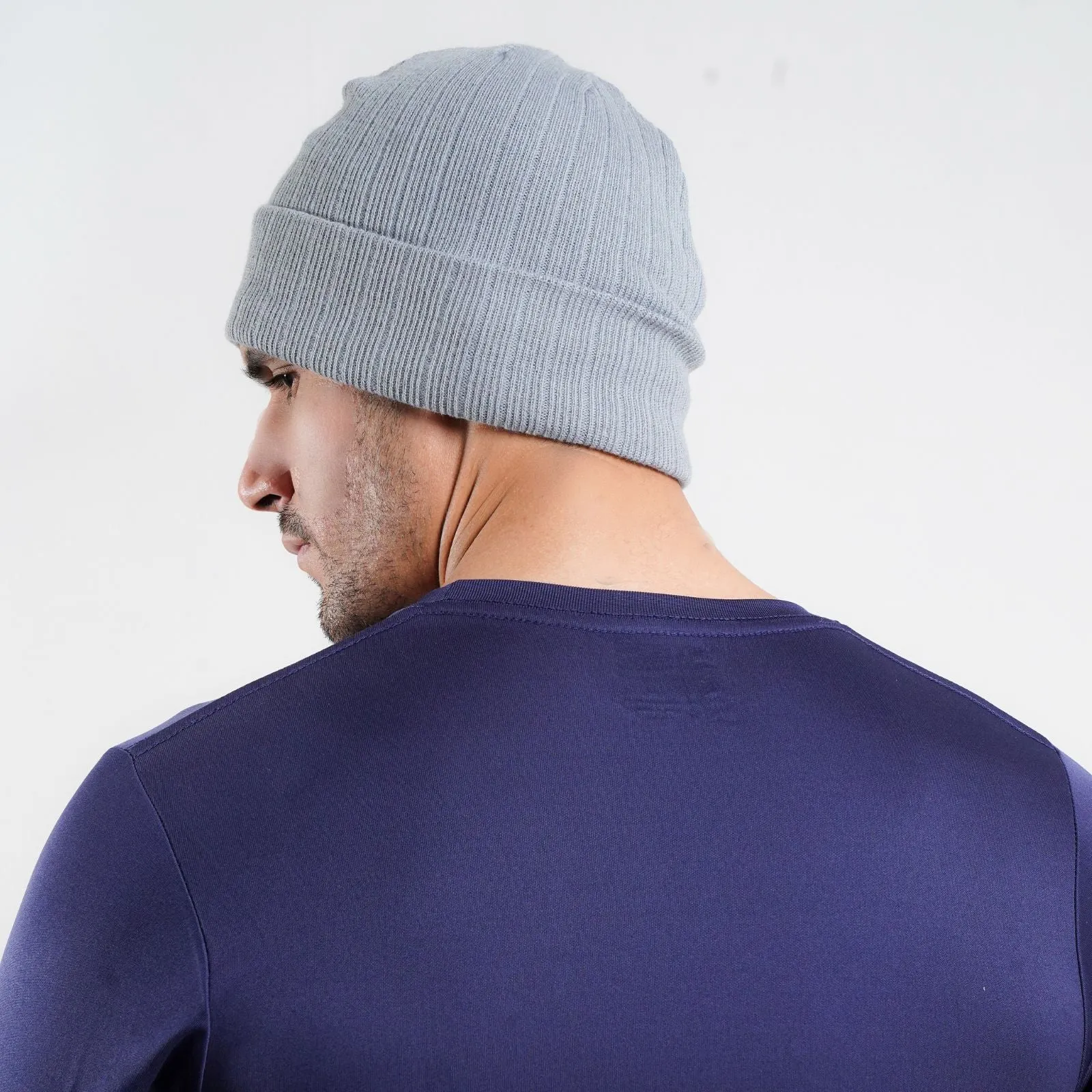 Solid Acrylic Knit Beanies Grey Caps | Pack Of 6 | Free Shipment For USA