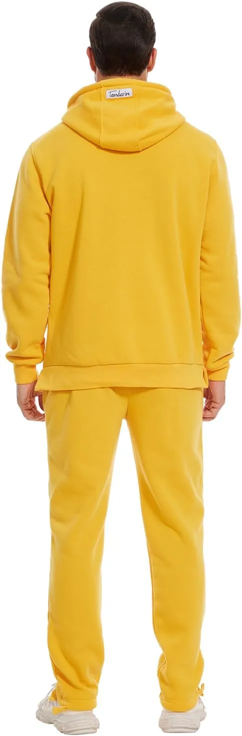 Tanderin Men's Tracksuits Sweatsuits for Men Sweat Track Suits 2 Piece Casual Athletic Jogging Warm Suits With Pockets