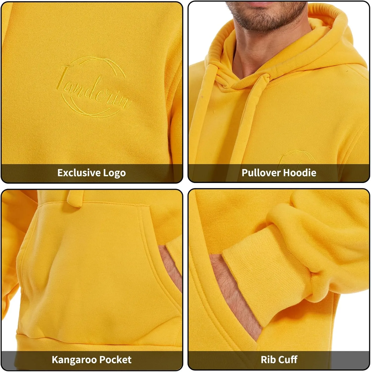 Tanderin Men's Tracksuits Sweatsuits for Men Sweat Track Suits 2 Piece Casual Athletic Jogging Warm Suits With Pockets
