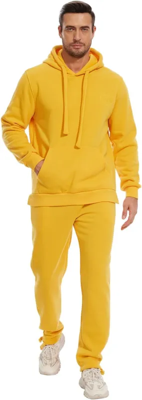 Tanderin Men's Tracksuits Sweatsuits for Men Sweat Track Suits 2 Piece Casual Athletic Jogging Warm Suits With Pockets