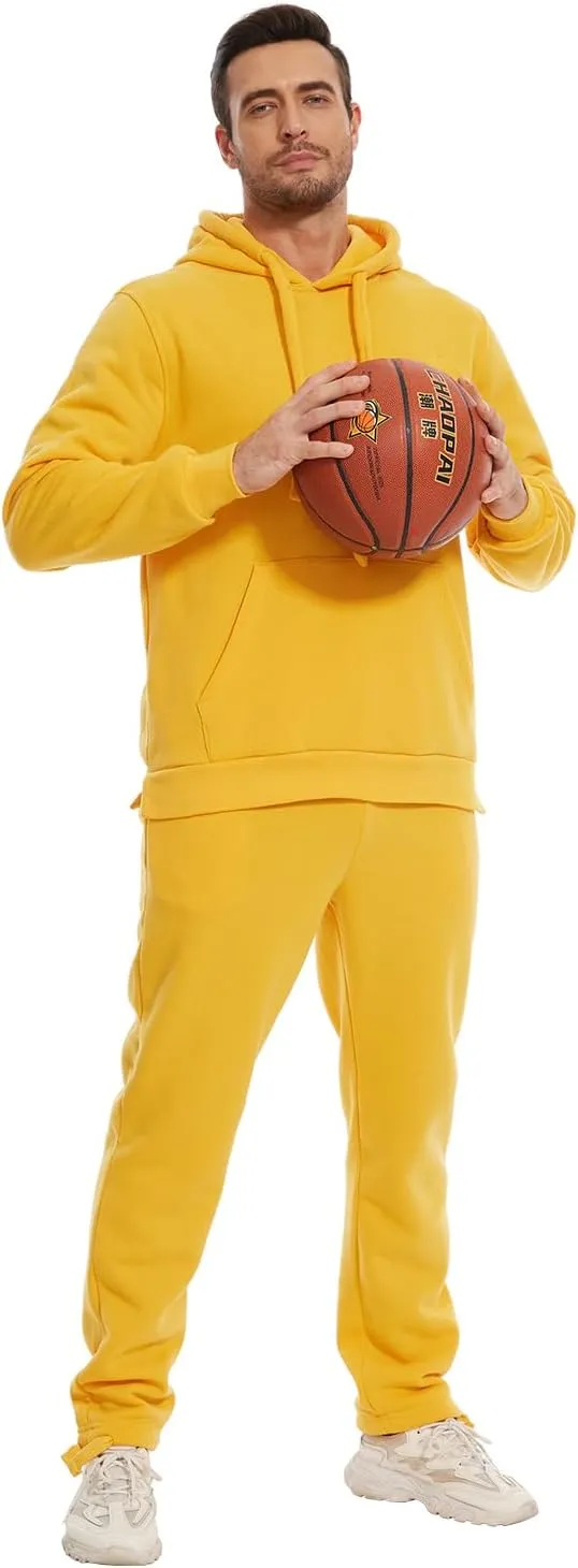 Tanderin Men's Tracksuits Sweatsuits for Men Sweat Track Suits 2 Piece Casual Athletic Jogging Warm Suits With Pockets