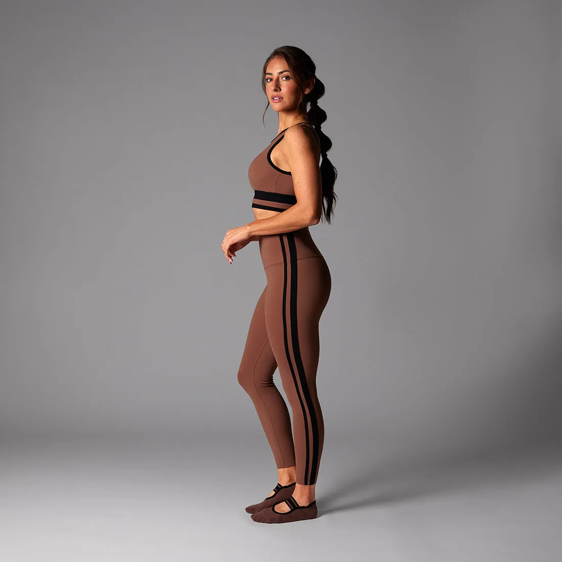 TaviSculpt® High Waisted 7/8 Stripe Leggings