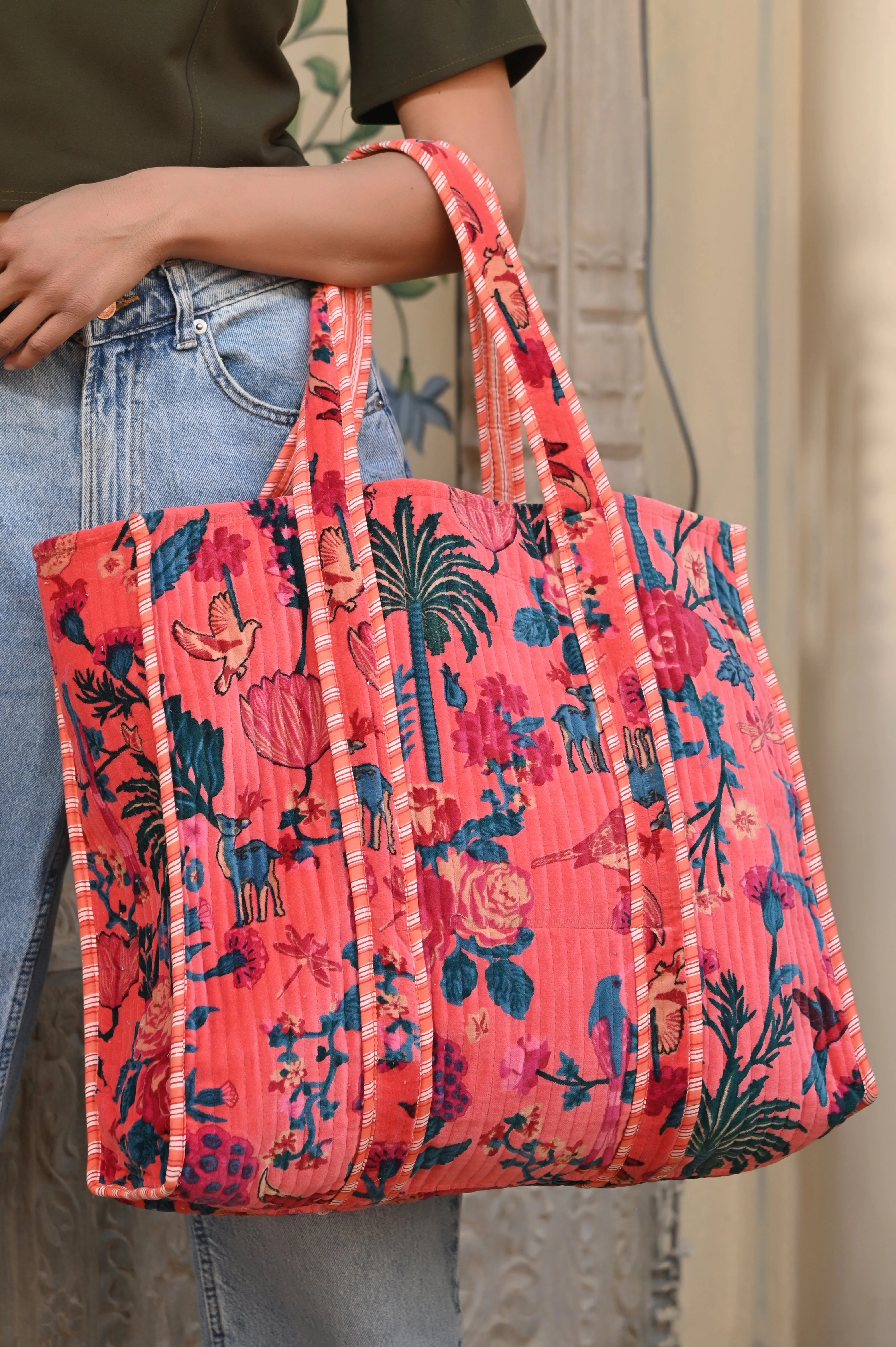 The Ultimate Velvet Tropical Tote