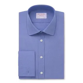 Thomas Pink Slim Fit Formal End On End Shirt Blue