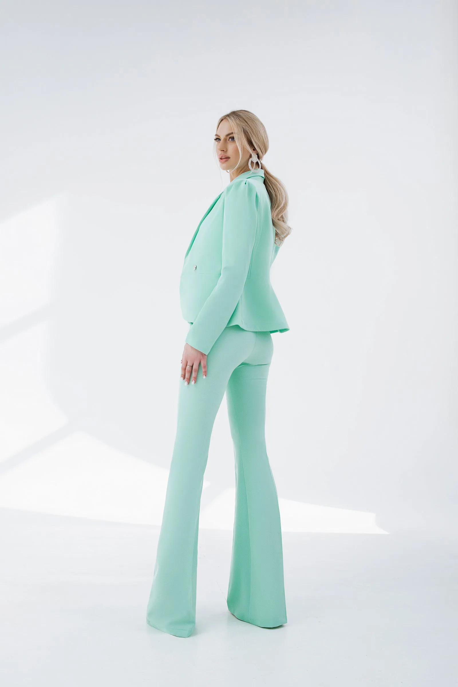 Tiffany-Blue Double Breasted Suit 2-Piece