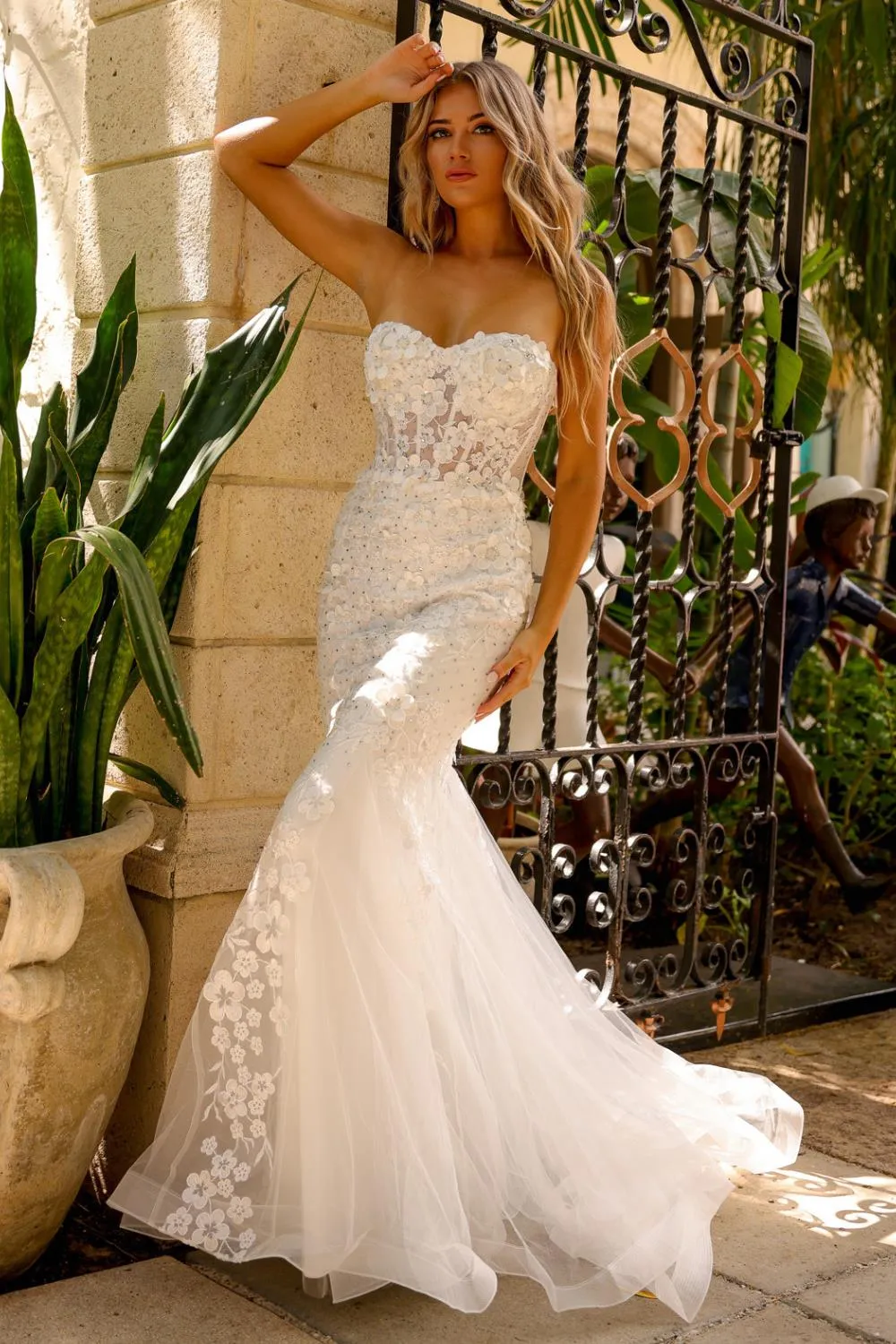 Tulle Skirt Mermaid Open Back Sweetheart Long Prom Dress