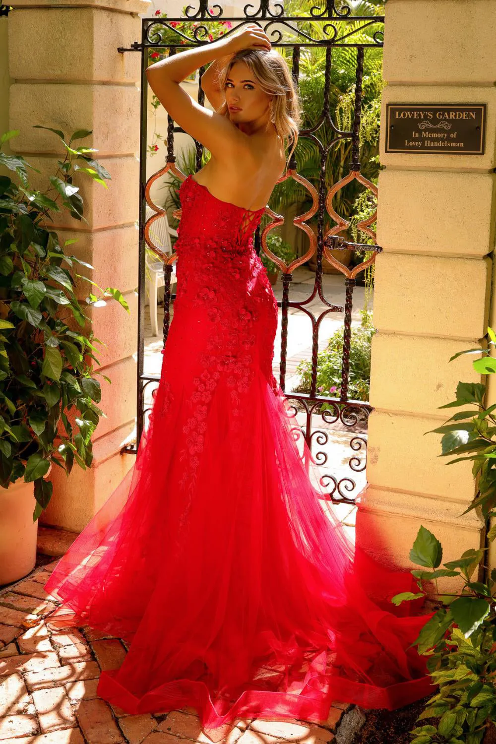 Tulle Skirt Mermaid Open Back Sweetheart Long Prom Dress