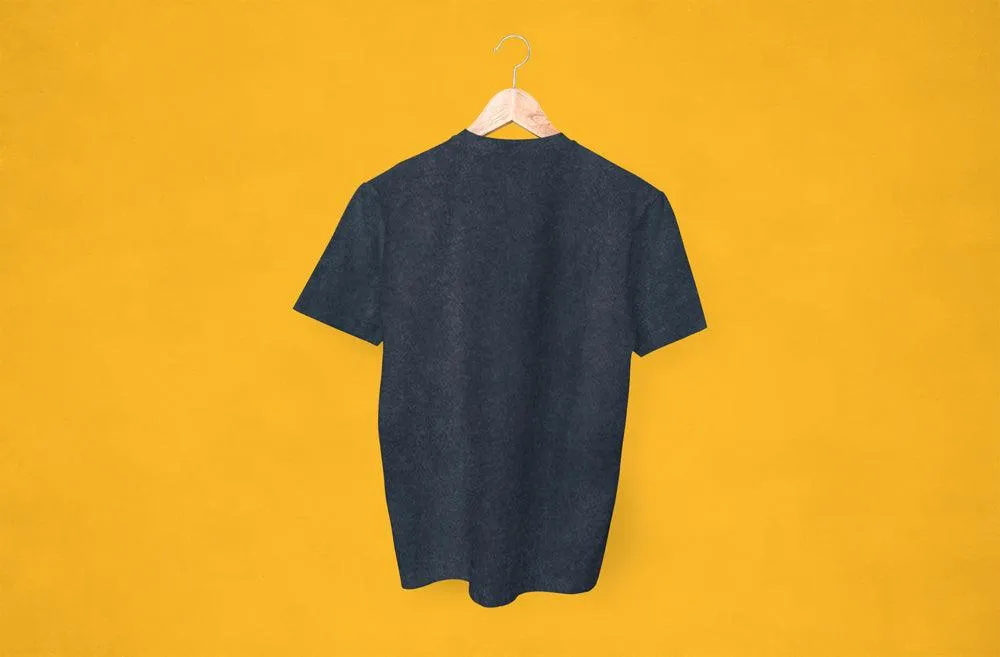 Unisex Navy Blue Acid Wash Oversized T-Shirt