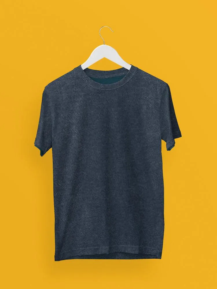 Unisex Navy Blue Acid Wash Oversized T-Shirt
