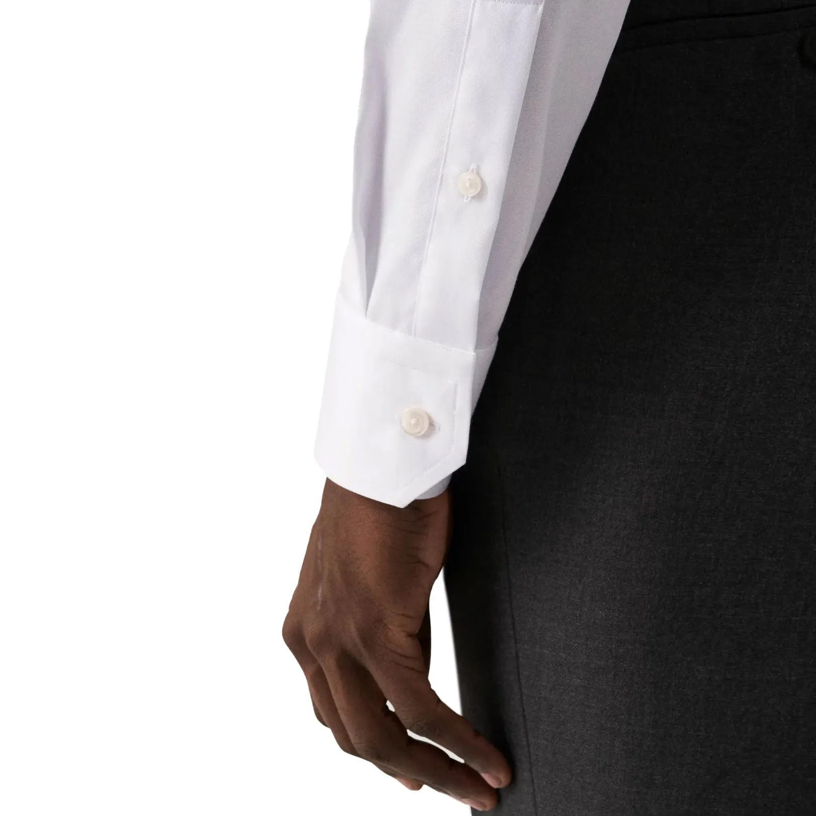 White Signature Twill Slim Fit Shirt