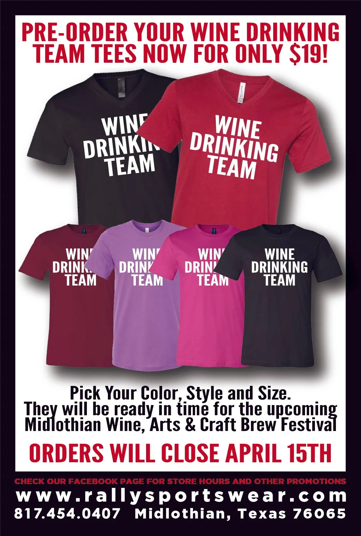 WINE DRINKING TEAM TEE