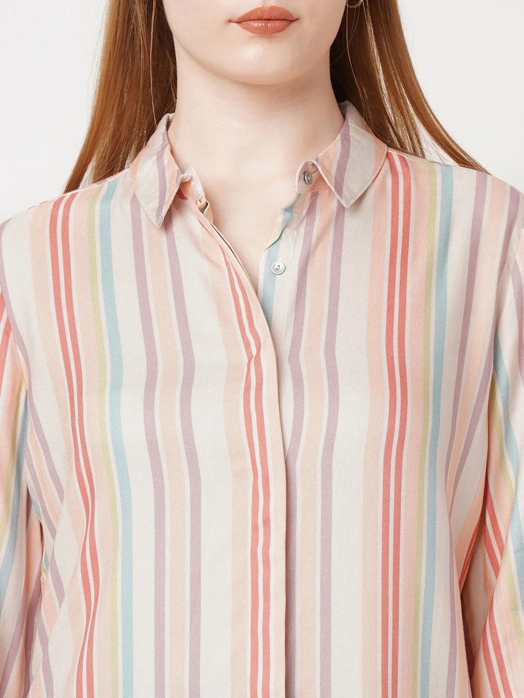 Women Printed Stripe Shirt