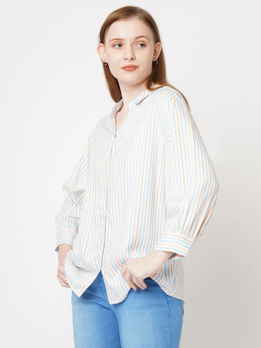 Women Striped Slim Fit MULTI Shirts