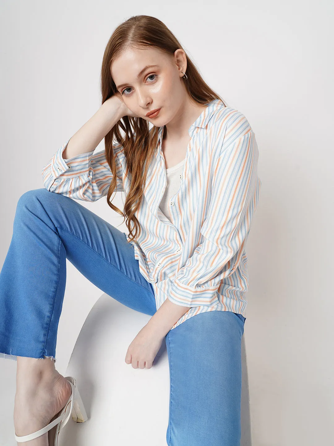 Women Striped Slim Fit MULTI Shirts