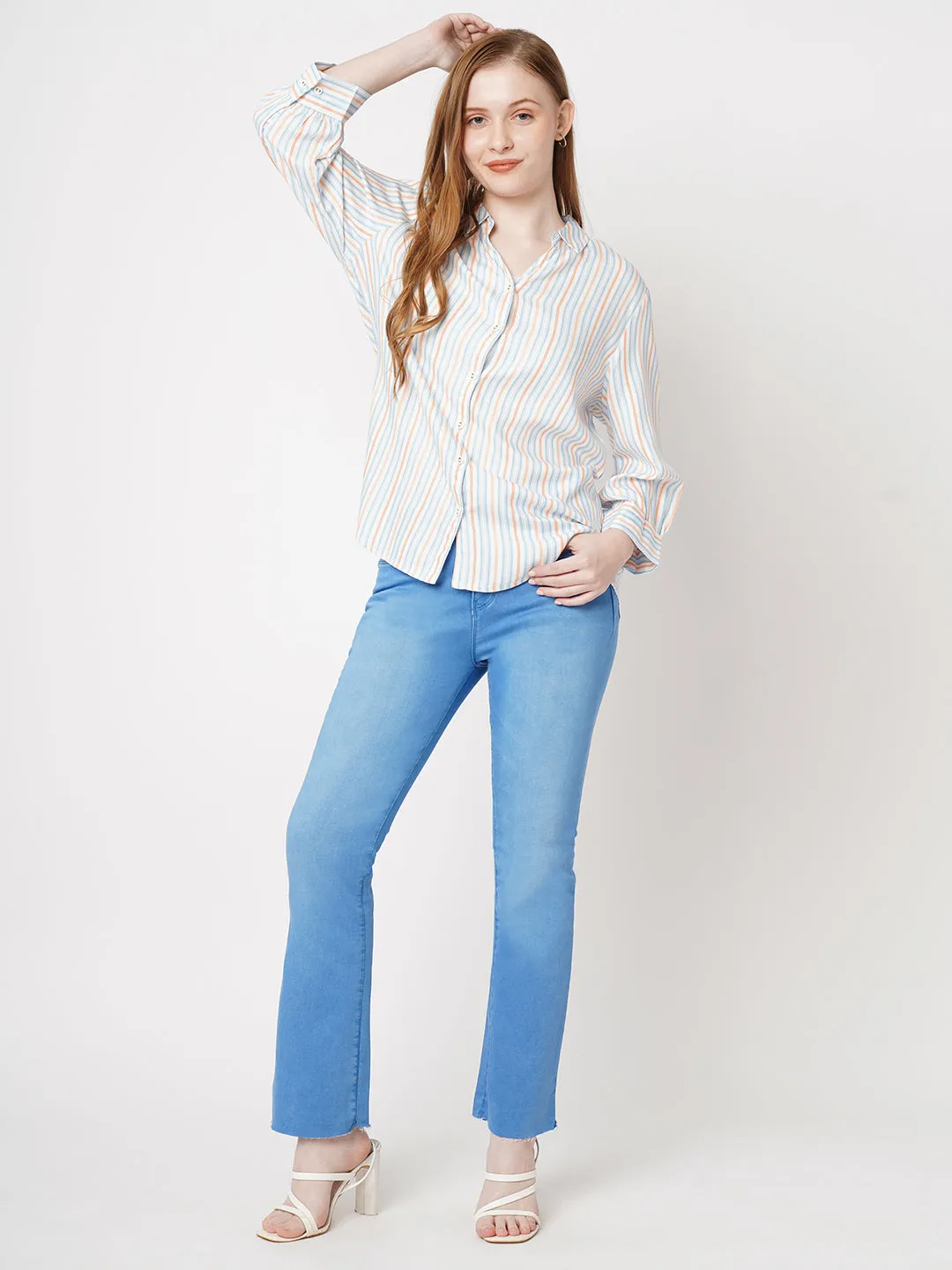 Women Striped Slim Fit MULTI Shirts