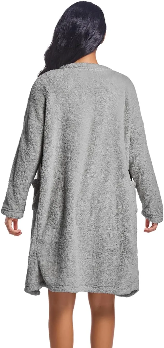 Women's 3-Piece Fluffy Fleece Pajama Sets Loungewear Outfits