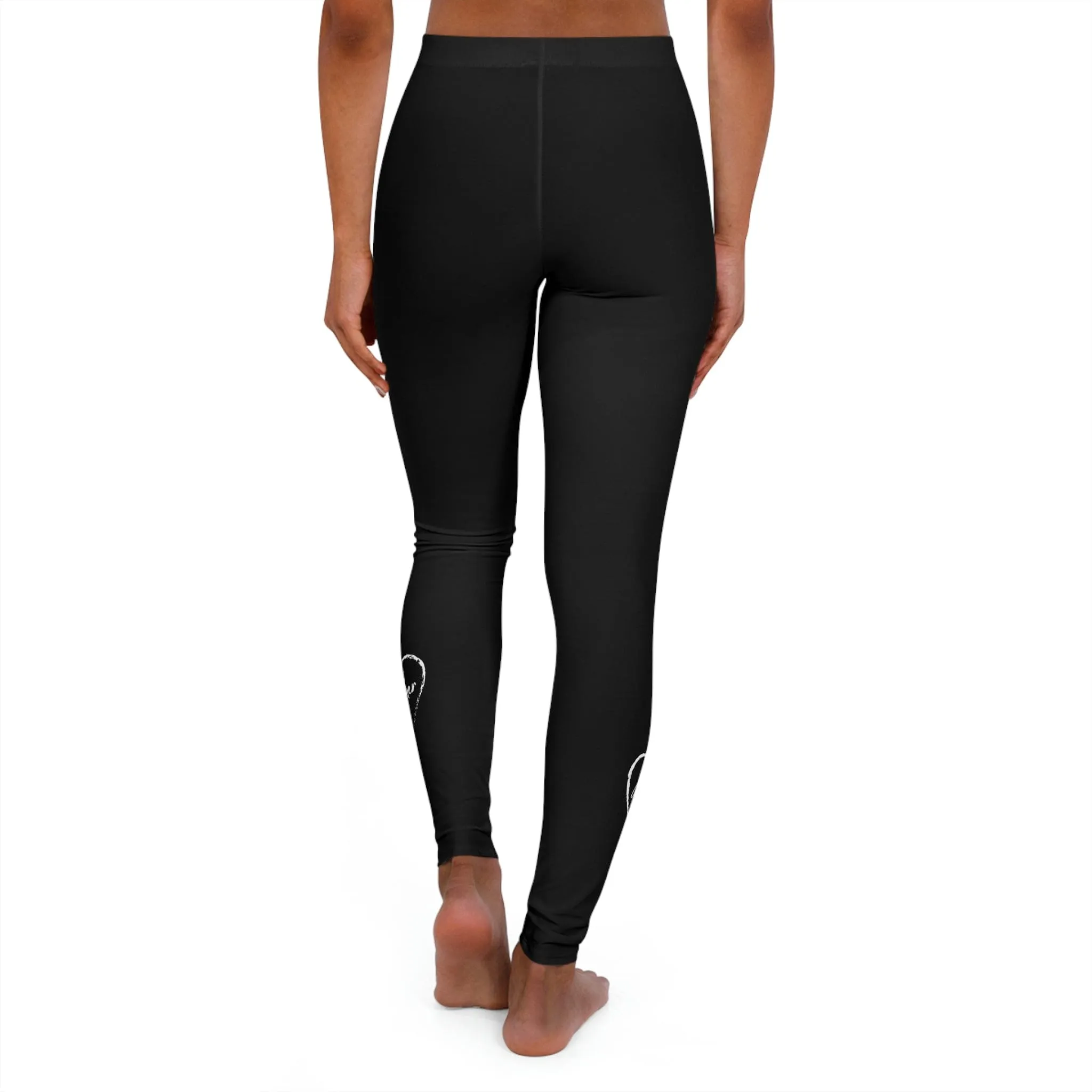 Womens Black Fitness Leggings - Say it Soul Love Her