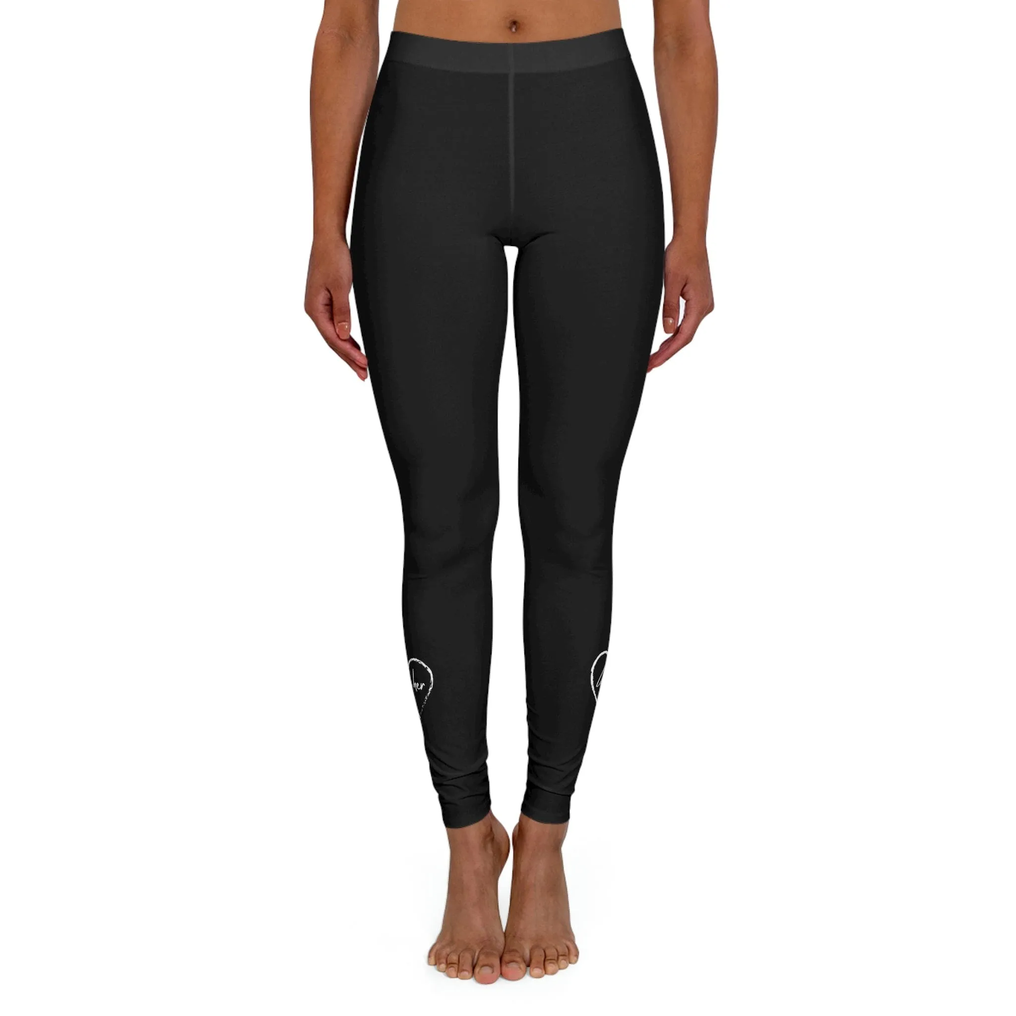 Womens Black Fitness Leggings - Say it Soul Love Her