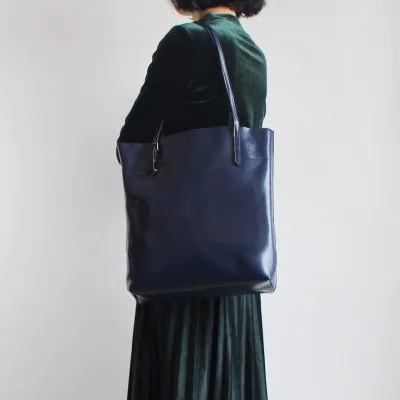Womens Green Leather Tote Bag Handbags Shoulder Bag for Women