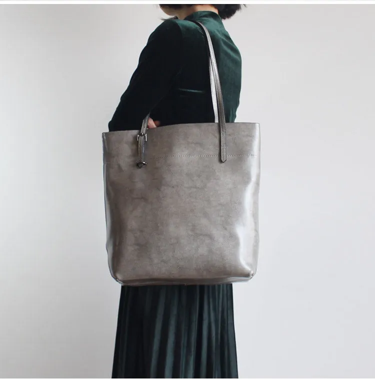 Womens Green Leather Tote Bag Handbags Shoulder Bag for Women