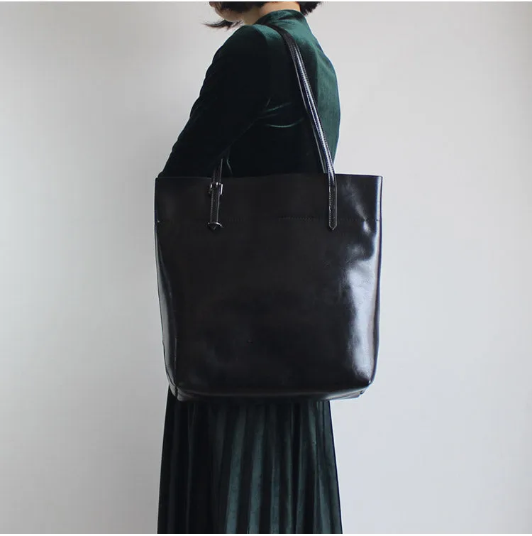 Womens Green Leather Tote Bag Handbags Shoulder Bag for Women