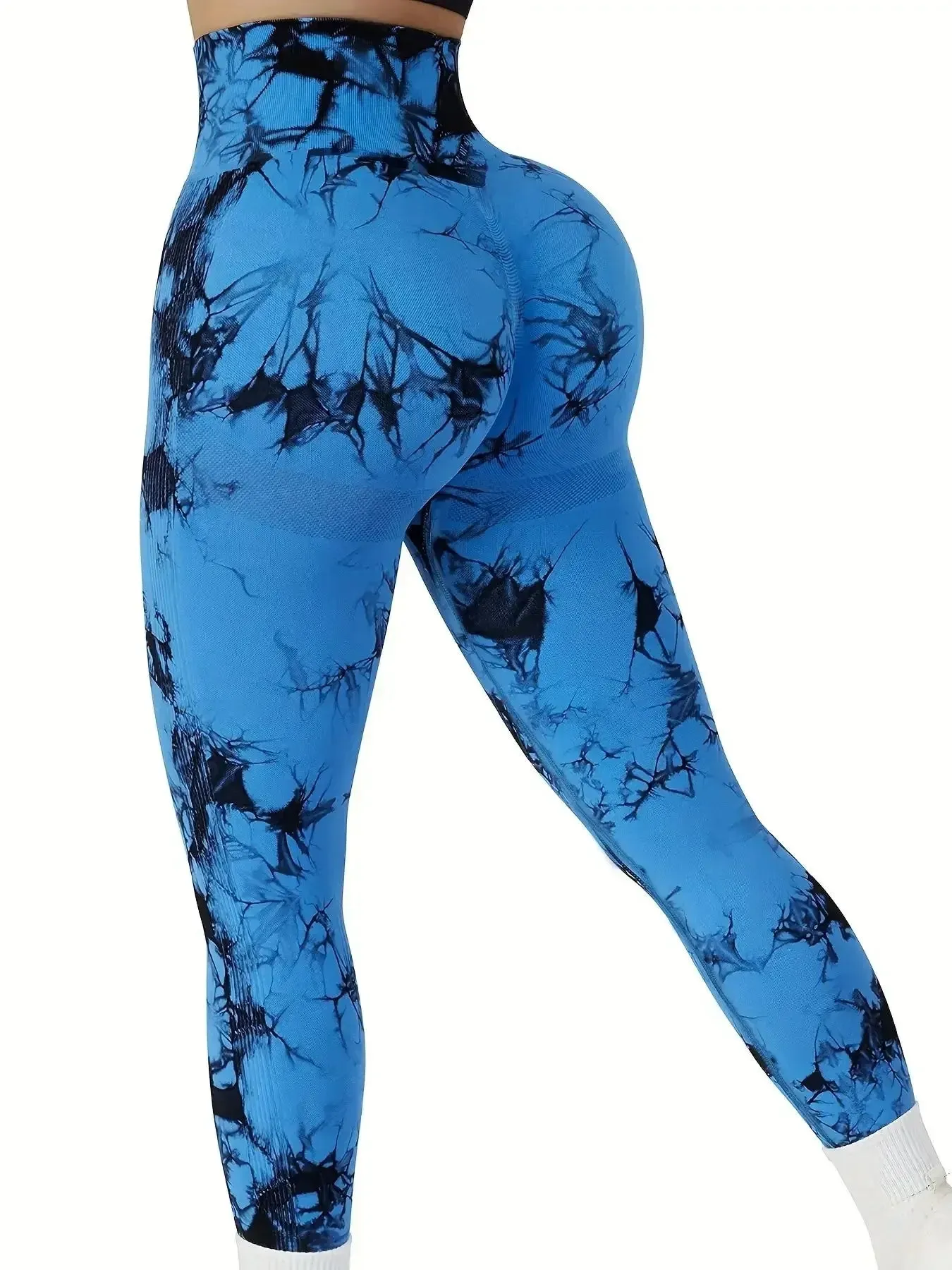 Women's High-Waist Seamless Tie-Dye Butt-Lifting Yoga Pants – Stretch Fitness Leggings