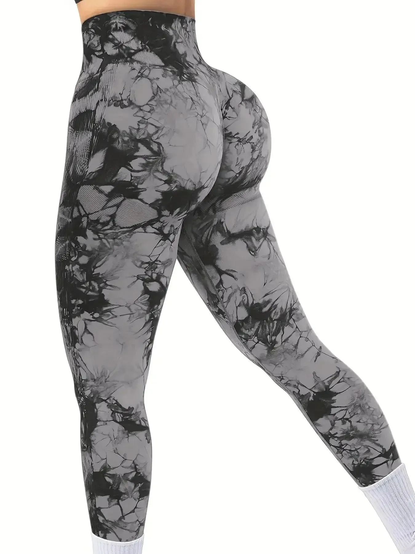 Women's High-Waist Seamless Tie-Dye Butt-Lifting Yoga Pants – Stretch Fitness Leggings