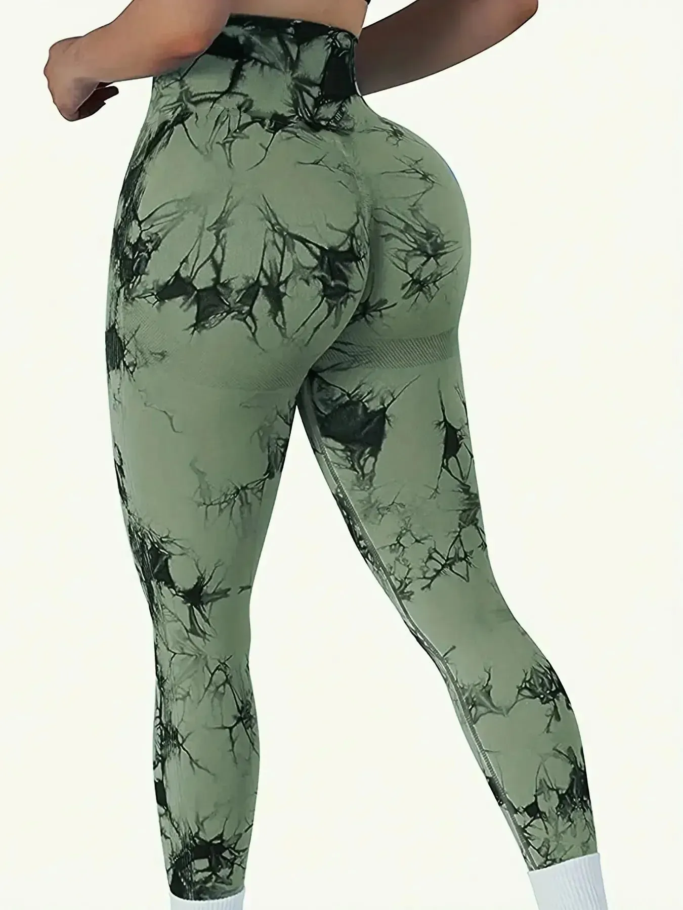 Women's High-Waist Seamless Tie-Dye Butt-Lifting Yoga Pants – Stretch Fitness Leggings