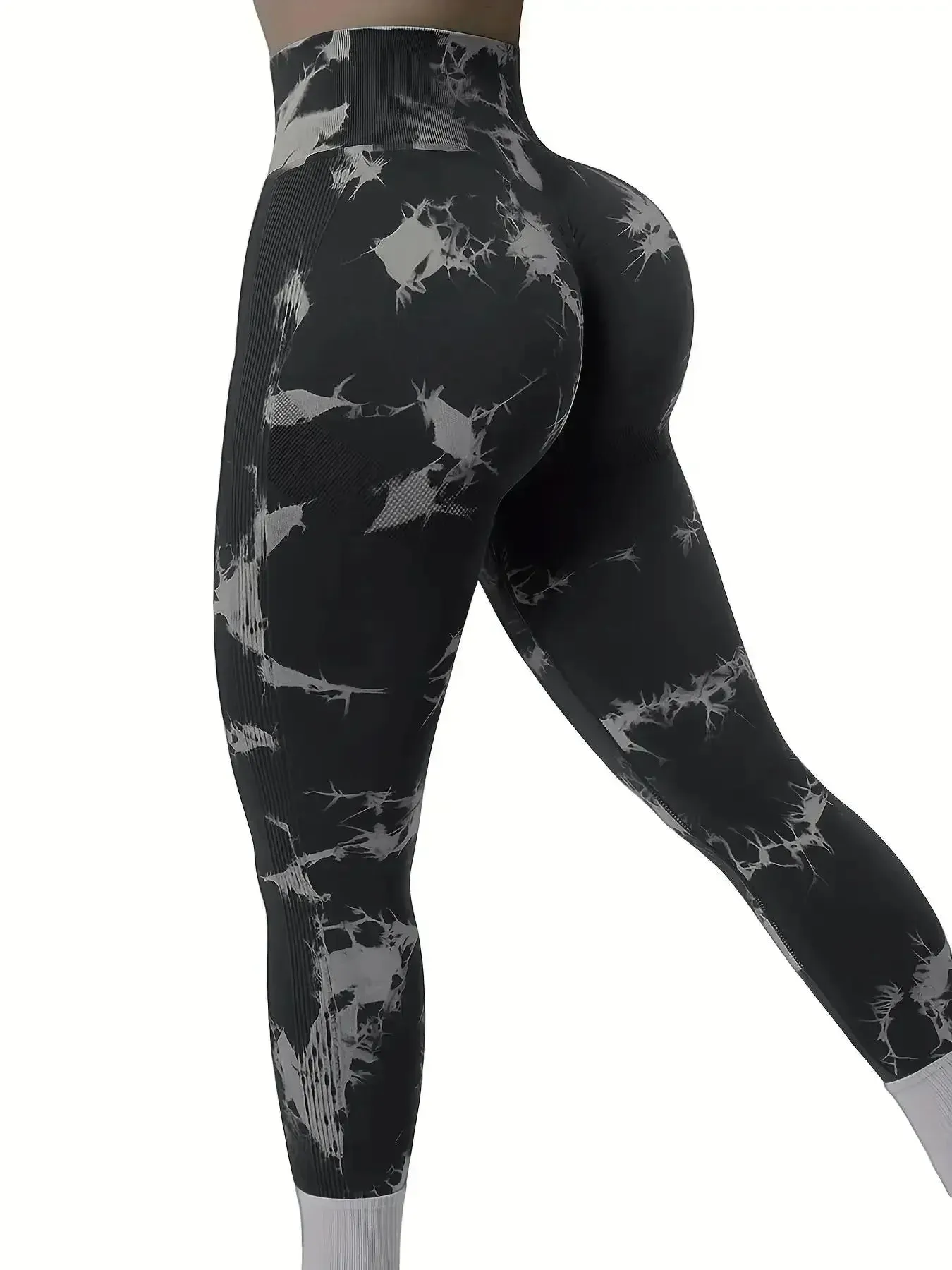 Women's High-Waist Seamless Tie-Dye Butt-Lifting Yoga Pants – Stretch Fitness Leggings